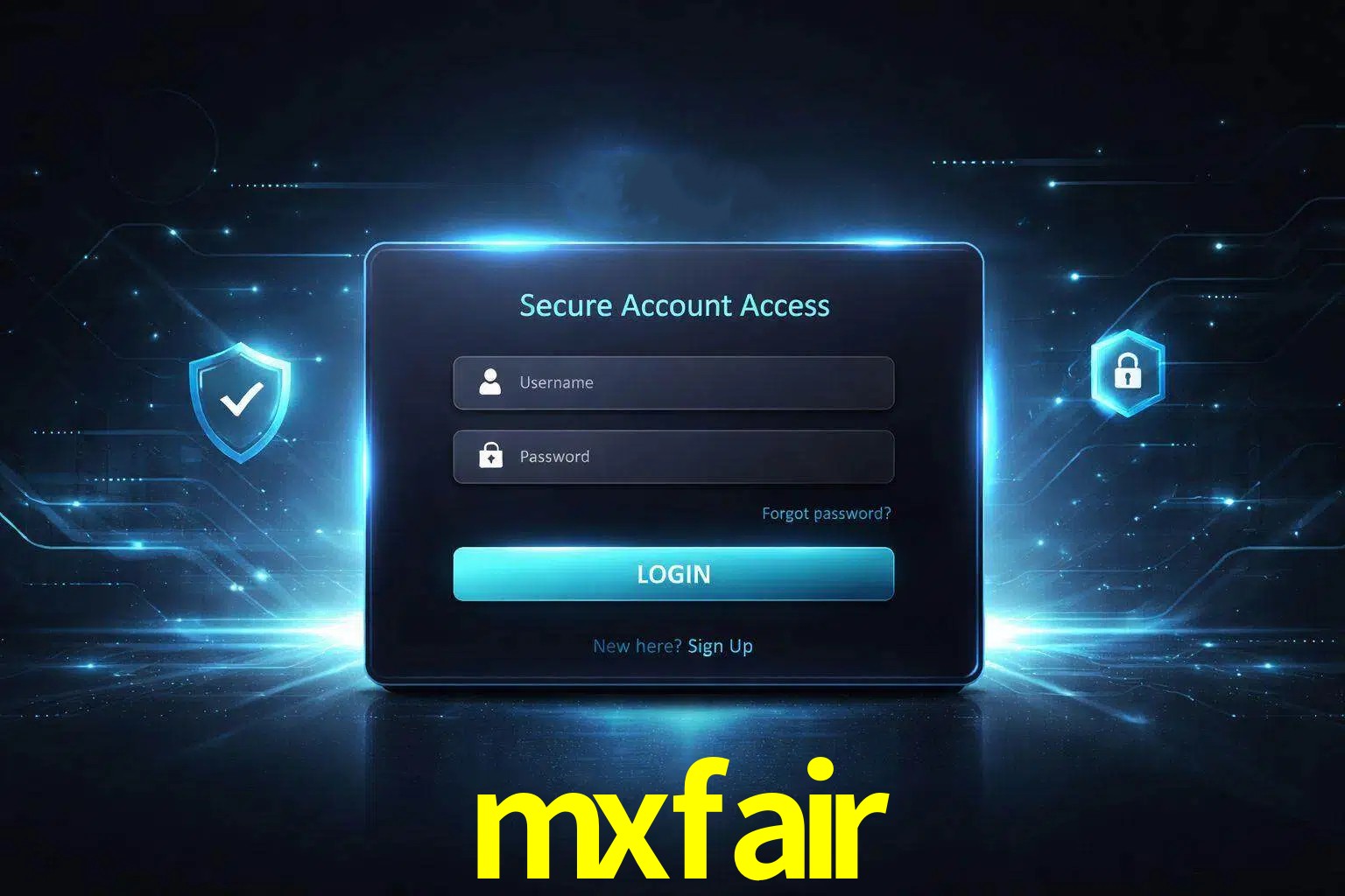 Pantalla de inicio de sesión de cuenta mxfair para usuarios en México
